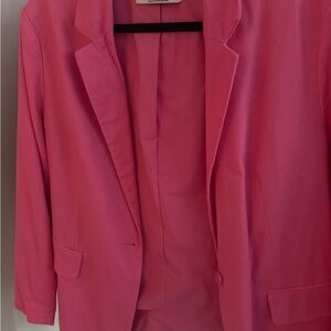Stradivarius Hot Pink Tailored Blazer